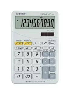   SHARP Számológép, asztali, 10 számjegy, SHARP "EL-M332", fehér