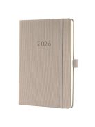 SIGEL Naptár, A5, heti, 2026, kemény borító, SIGEL "Conceptum", taupe