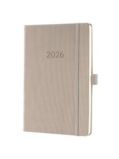   SIGEL Naptár, A5, heti, 2026, kemény borító, SIGEL "Conceptum", taupe