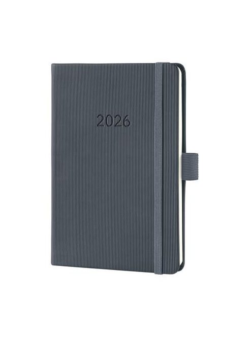 SIGEL Naptár, A6, heti, 2026, kemény borító, SIGEL "Conceptum", sötét szürke