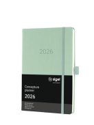 SIGEL Naptár, A5, heti, 2026, kemény borító, SIGEL "Conceptum", mentazöld