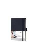 SIGEL Jegyzetfüzet, exkluzív, A6, vonalas, 97 lap, keményfedeles, SIGEL "Conceptum", fekete
