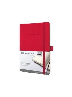   SIGEL Jegyzetfüzet, exkluzív, A5, vonalas, 97 lap, puhafedeles, SIGEL "Conceptum", piros
