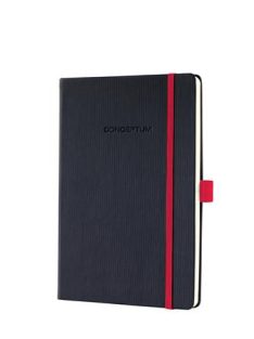   SIGEL Jegyzetfüzet, exkluzív, A5, kockás, 97 lap, keményfedeles, SIGEL "Conceptum Red Edition", fekete-piros