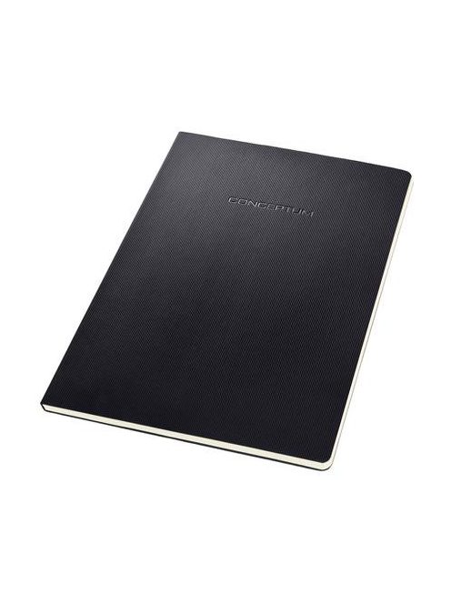 SIGEL Füzet, exkluzív, A4, vonalas, 60 lap, keményfedeles, SIGEL "Conceptum", fekete