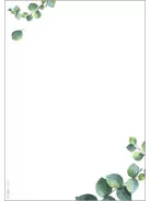 SIGEL Előnyomott papír, kétoldalas, A5, 90 g. SIGEL "Eucalyptus"