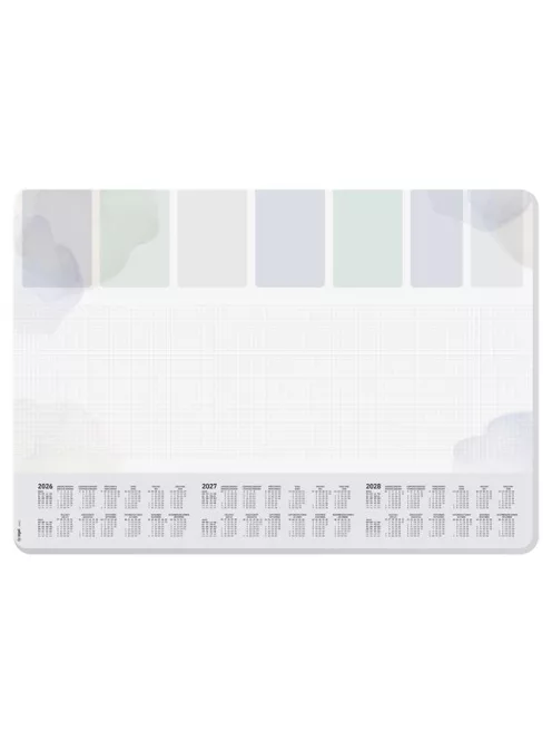 SIGEL Könyökalátét, 595x410 mm, 3 éves és heti tervezővel, SIGEL "Pastel"