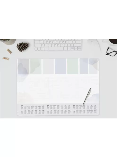 SIGEL Könyökalátét, 595x410 mm, 3 éves és heti tervezővel, SIGEL "Pastel"