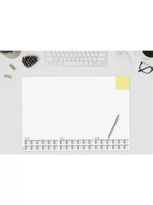 SIGEL Könyökalátét, 595x410 mm, 3 éves és heti tervezővel, jegyzettömbbel, SIGEL "Memo"