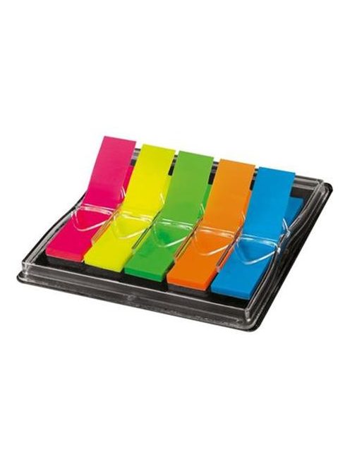 SIGEL Jelölőcímke, műanyag, "Z", 5x40 lap, 12x45mm, SIGEL, vegyes szín