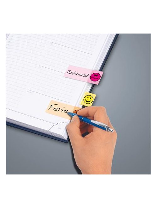 SIGEL Jelölőcímke, papír, 5x40 lap, 20x50 mm, SIGEL "Smile", vegyes szín