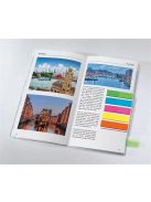 SIGEL Jelölőcímke, műanyag, 5x25 lap, 12x50 mm, klippel, SIGEL "Clip", vegyes szín