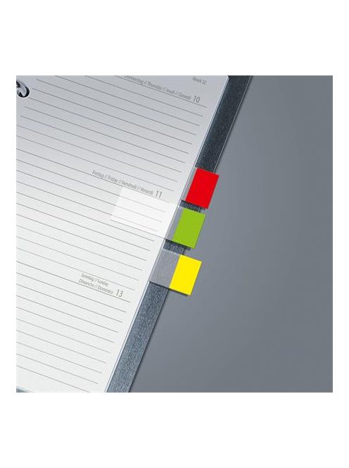 SIGEL Jelölőcímke, műanyag, 4x40 lap, 20x50 mm, SIGEL "Clear", vegyes szín