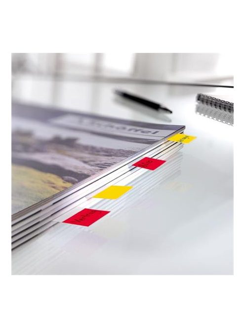 SIGEL Jelölőcímke, műanyag, 4x40 lap, 20x50 mm, SIGEL "Clear", vegyes szín