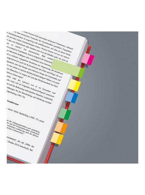 SIGEL Jelölőcímke, papír, 10x50 lap, 15x50 mm, SIGEL "Multicolor", vegyes szín