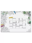 SIGEL Könyökalátét, 595x410 mm, felnőtt színezővel, SIGEL