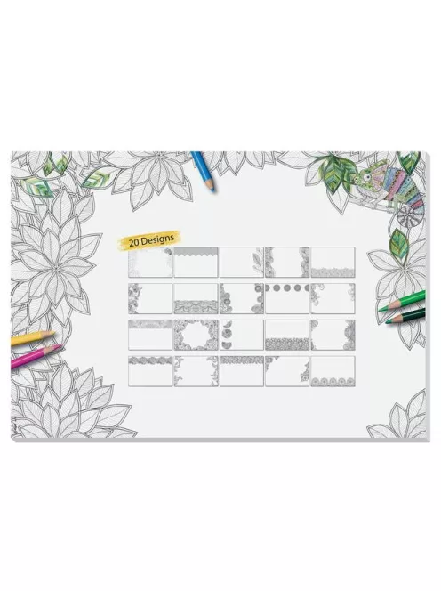 SIGEL Könyökalátét, 595x410 mm, felnőtt színezővel, SIGEL