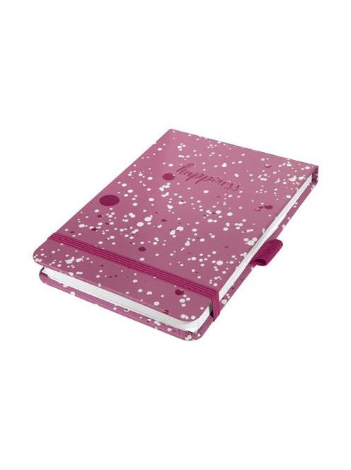 SIGEL Jegyzetfüzet, exkluzív, 110x79 mm, pontrácsos, 79 lap, keményfedeles, SIGEL "Jolie" Pink Happiness