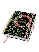 SIGEL Naptár, A5, heti, dátumozatlan, kemény borító, SIGEL "Jolie", Flower Love