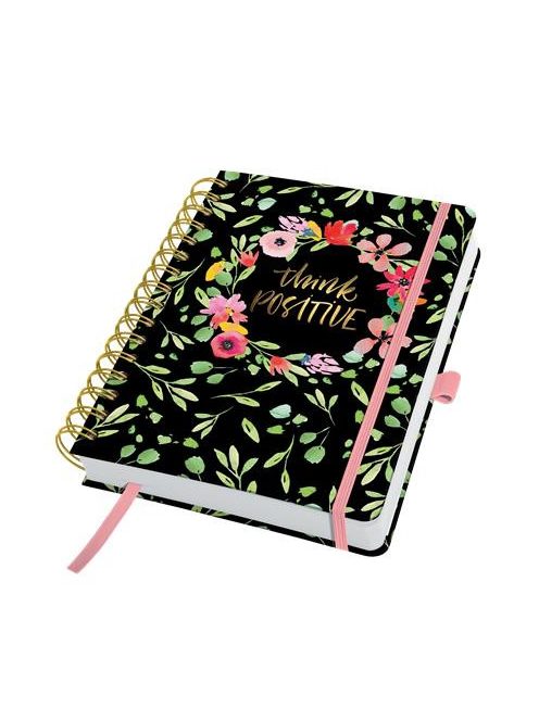 SIGEL Naptár, A5, heti, dátumozatlan, kemény borító, SIGEL "Jolie", Flower Love