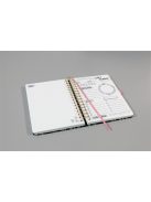 SIGEL Naptár, A5, heti, dátumozatlan, kemény borító, SIGEL "Jolie", Flower Love