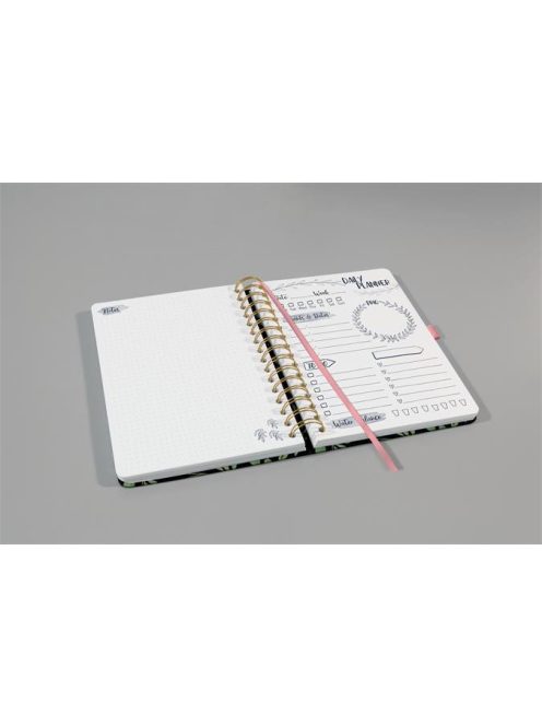 SIGEL Naptár, A5, heti, dátumozatlan, kemény borító, SIGEL "Jolie", Flower Love