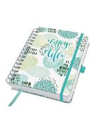 SIGEL Naptár, A5, heti, dátumozatlan, kemény borító, SIGEL "Jolie", Mint Inspiration