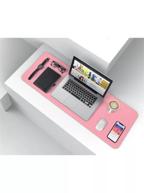 SIGEL Könyökalátét, 800x300 mm, kétoldalas, SIGEL, rózsaszín-ezüst