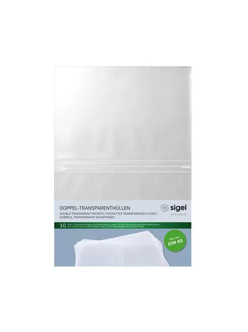 SIGEL Étlaptartó betét, A5, SIGEL, áttetsző