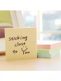   STICK N Öntapadó jegyzettömb, 76x76 mm, 100 lap, STICK N, pasztellsárga