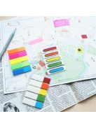 STICK N Jelölőcímke, műanyag, 5x25 lap, 45x12 mm, STICK N, neon színek