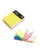 STICK N Öntapadó jegyzettömb, 101x76 mm, 280 lap, STICK N "Magic Cube", neon színek