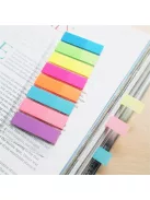 STICK N Jelölőcímke, műanyag, 8x25 lap, 45x12 mm, STICK N, neon színek