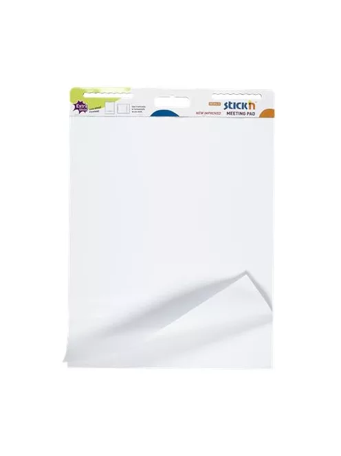 STICK N Öntapadó flipchartpapír, 76,2x63,5 cm, 2x30 lap, STICK N, fehér