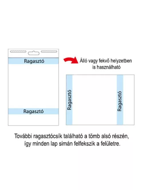 STICK N Öntapadó flipchartpapír, 76,2x63,5 cm, 2x30 lap, STICK N, fehér