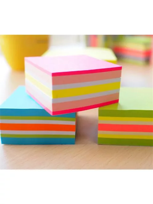 STICK N Öntapadó jegyzettömb, 51x51 mm, 250 lap, STICK N, neon rózsaszín