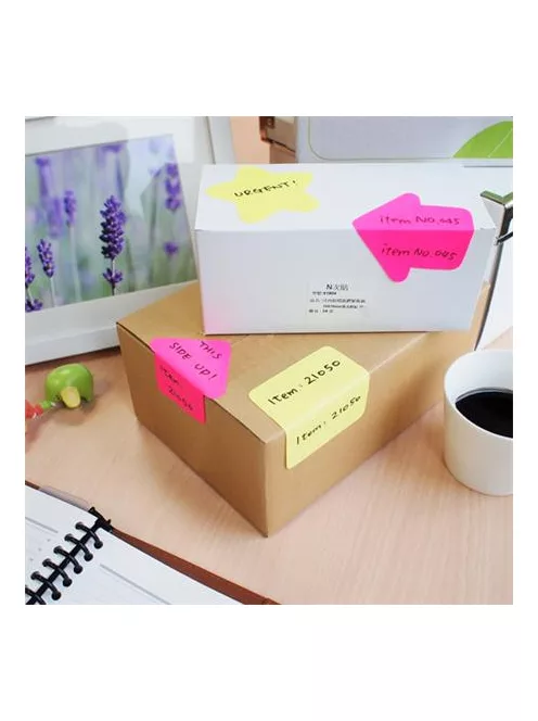 STICK N Öntapadó jegyzettömb, nyíl alakú, 70x70 mm, 50 lap, STICK N, magenta