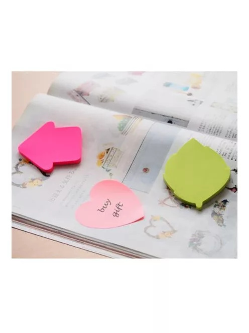 STICK N Öntapadó jegyzettömb, nyíl alakú, 70x70 mm, 50 lap, STICK N, magenta