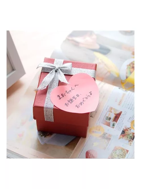 STICK N Öntapadó jegyzettömb, szív alakú, 70x70 mm, 50 lap, STICK N, rózsaszín