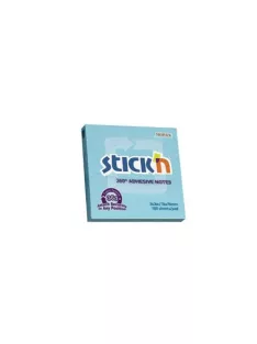   STICK N Öntapadó jegyzettömb, 76x76 mm, 100 lap, STICK N „360°, kék