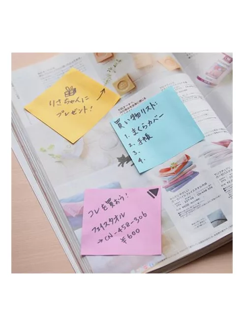 STICK N Öntapadó jegyzettömb, 76x76 mm, 100 lap, STICK N „360°, kék