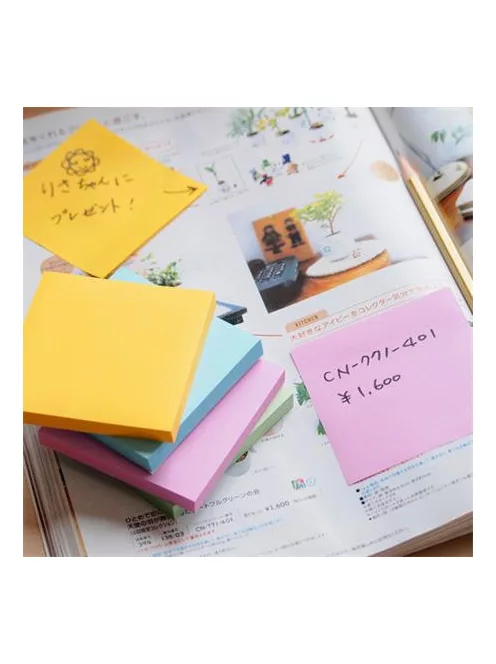 STICK N Öntapadó jegyzettömb, 76x76 mm, 100 lap, STICK N „360°, rózsaszín