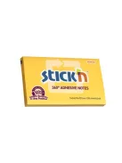 STICK N Öntapadó jegyzettömb, 76x127 mm, 100 lap, STICK N „360°, sárga