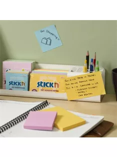   STICK N Öntapadó jegyzettömb, 76x127 mm, 100 lap, STICK N „360°, sárga