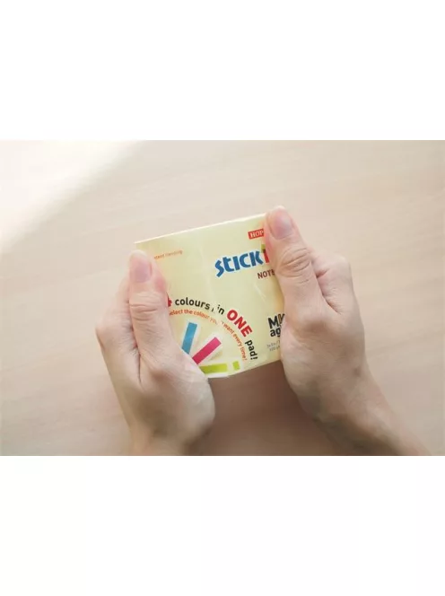 STICK N Öntapadó jegyzettömb, 76x127 mm, 100 lap, STICK N „360°, zöld