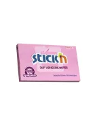 STICK N Öntapadó jegyzettömb, 76x127 mm, 100 lap, STICK N „360°”, rózsaszín