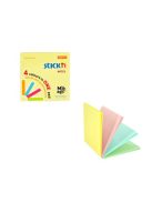 STICK N Öntapadó jegyzettömb, 76x76 mm, 100 lap, STICK N "Magic Pad" pasztell színek