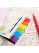 STICK N Jelölőcímke, papír, 7x30 lap, 45x15 mm, STICK N, szivárvány színek