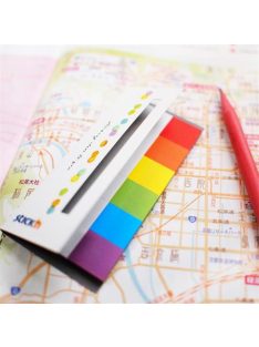   STICK N Jelölőcímke, papír, 7x30 lap, 45x15 mm, STICK N, szivárvány színek