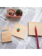 STICK N Öntapadó jegyzettömb, 76x76 mm, 100 lap, STICK N "Kraft Notes", barna